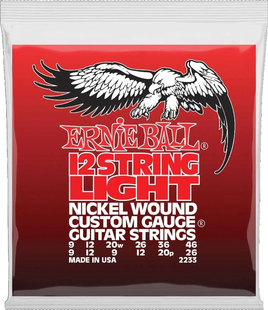 Ernie Ball 2233, for 12-string electric guitar, Light