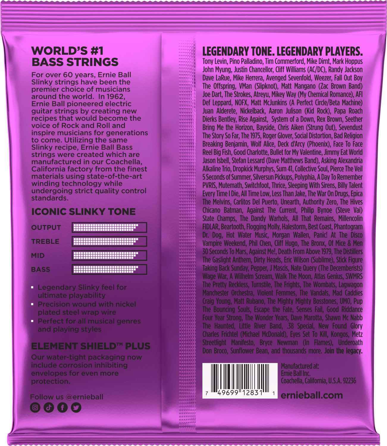 Ernie Ball 2831 Power Slinky Bas strenge 55-110