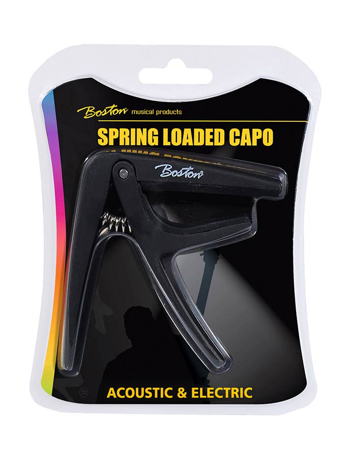 BOSTON BC-85 BK guitar capo til Akustisk eller Elektrisk Guitar