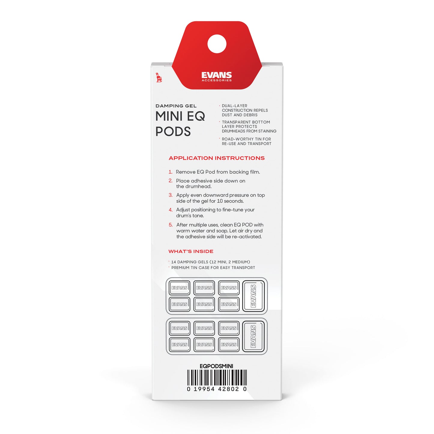 Evans EQPODSMINI damper gel