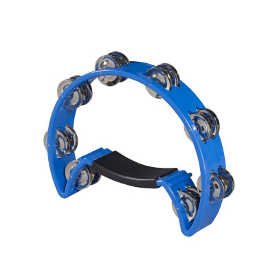 Soundsation TM-1B Tamburin ABS halvmåne, sort, rød eller blå