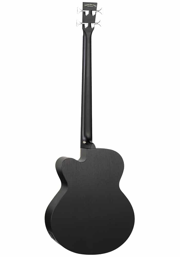 Tanglewood TWBBAB Super Jumbo Akustisk basguitar Cutaway medTanglewood Premium Plus EQ System Size, All Mahogany, Smokestack Black Satin