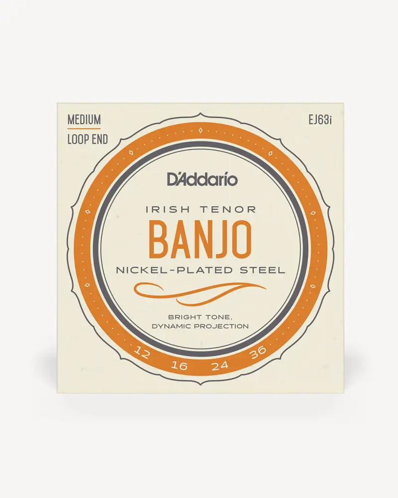 D'Addario EJ63i 4 strenget Tenor Banjo Strings, Nickel, 12-36