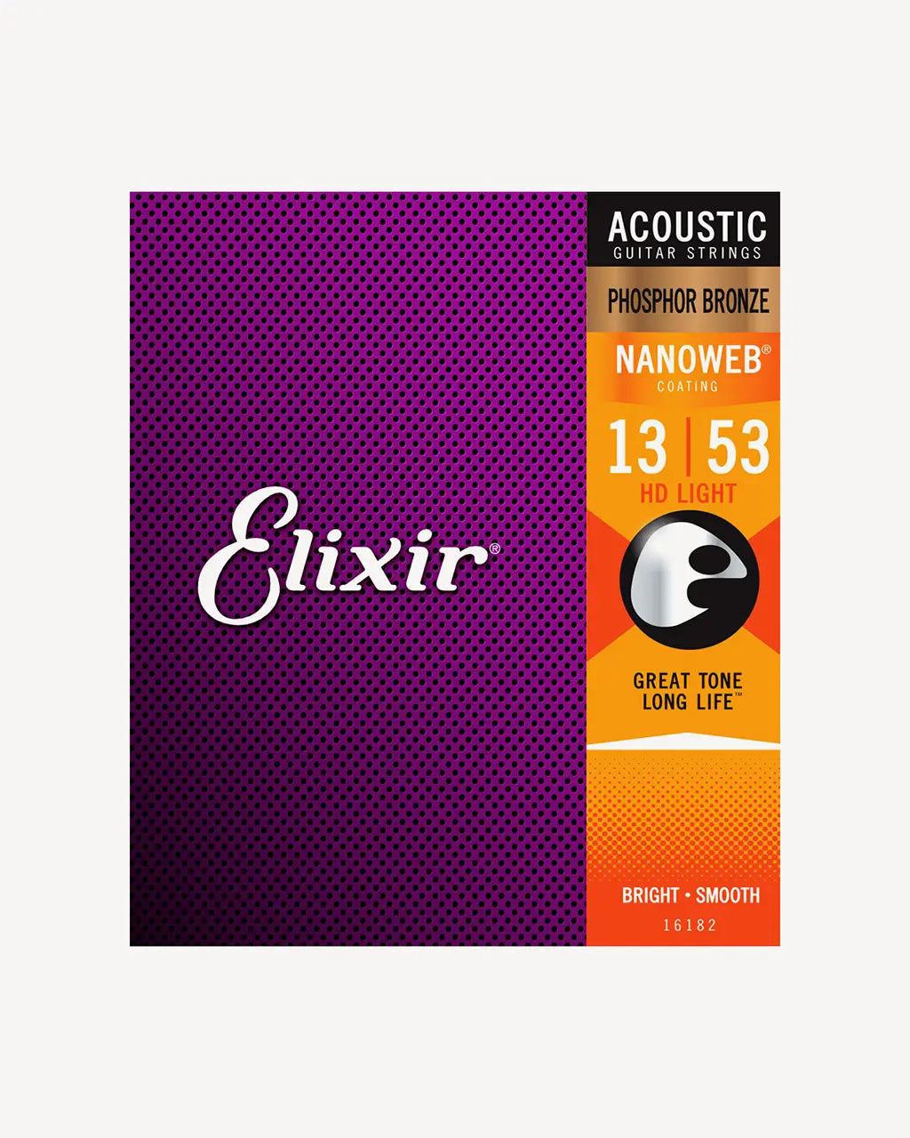 Elixir 16182 NANOWEB Phosphor Bronze Strings, 13-53