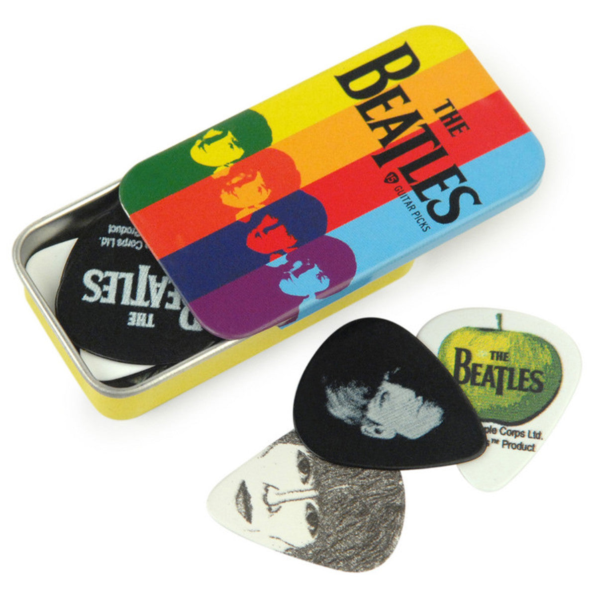 Daddario 1CAB4-15BT2 Beatles Signature Guitar Pick Tin, Stripes - 15 styk