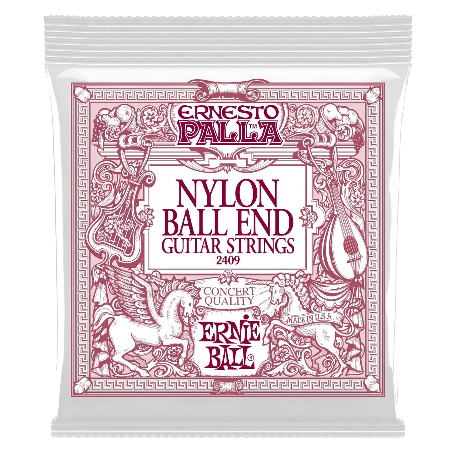Ernie Ball 2409 Black & Gold Nylon Ball End Strings