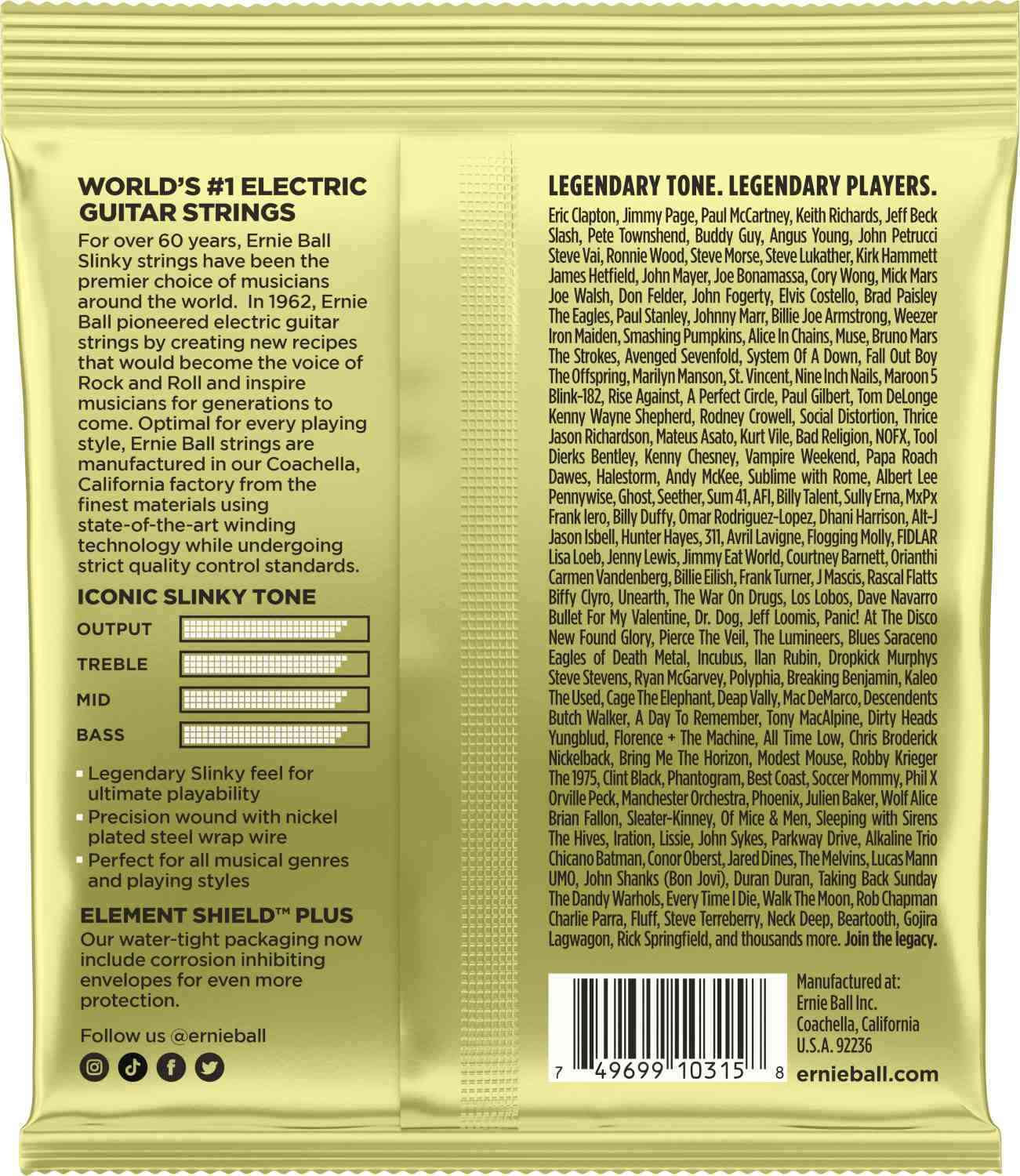 Ernie Ball 2214 - Mammoth Slinky Nickel el guitar strenge