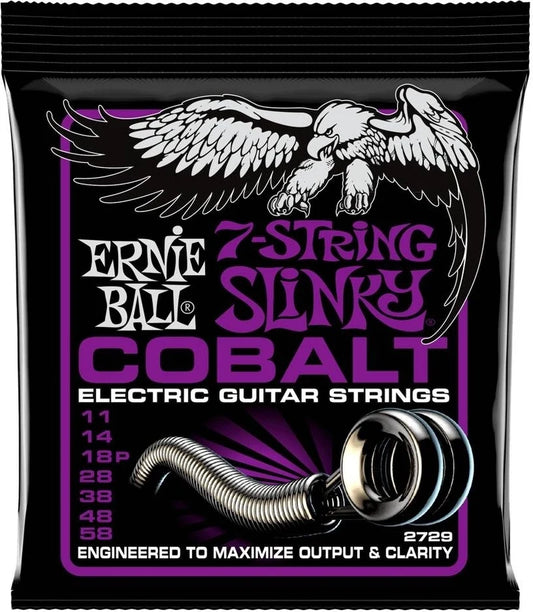 Ernie Ball 2729, 7-String Cobalt Power Slinky 11-58