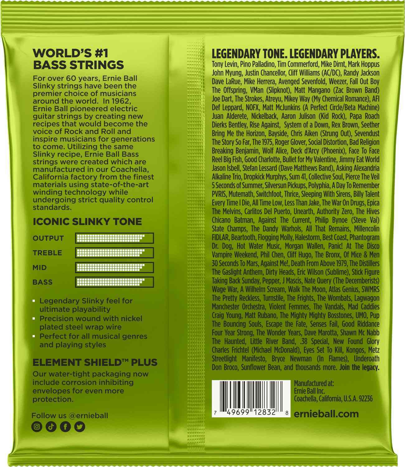 Ernie Ball 2832 Regular Bass 50-105 electric bass strings