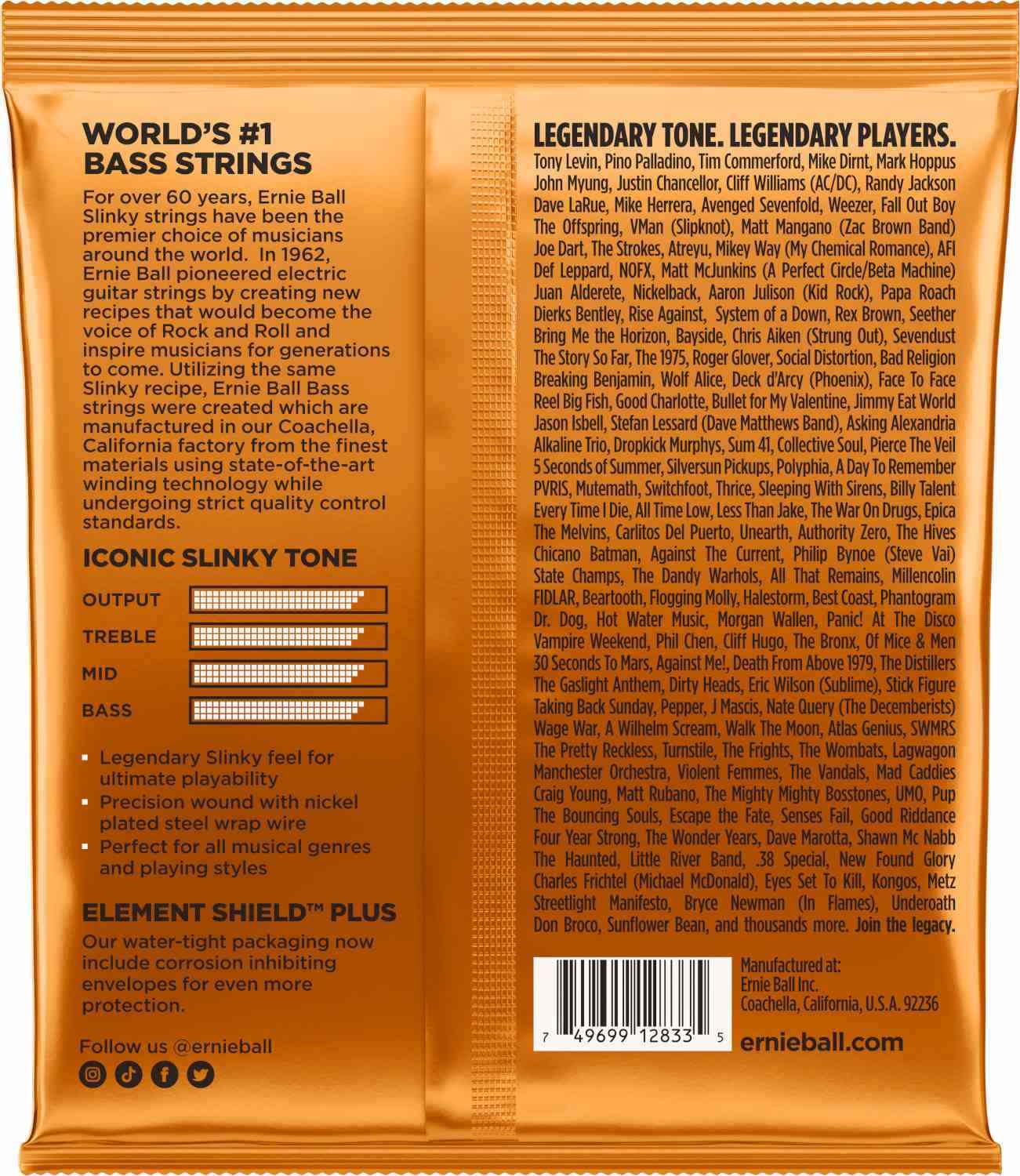 Ernie Ball 2833 Hybrid Slinky Bass Nickel 45-105