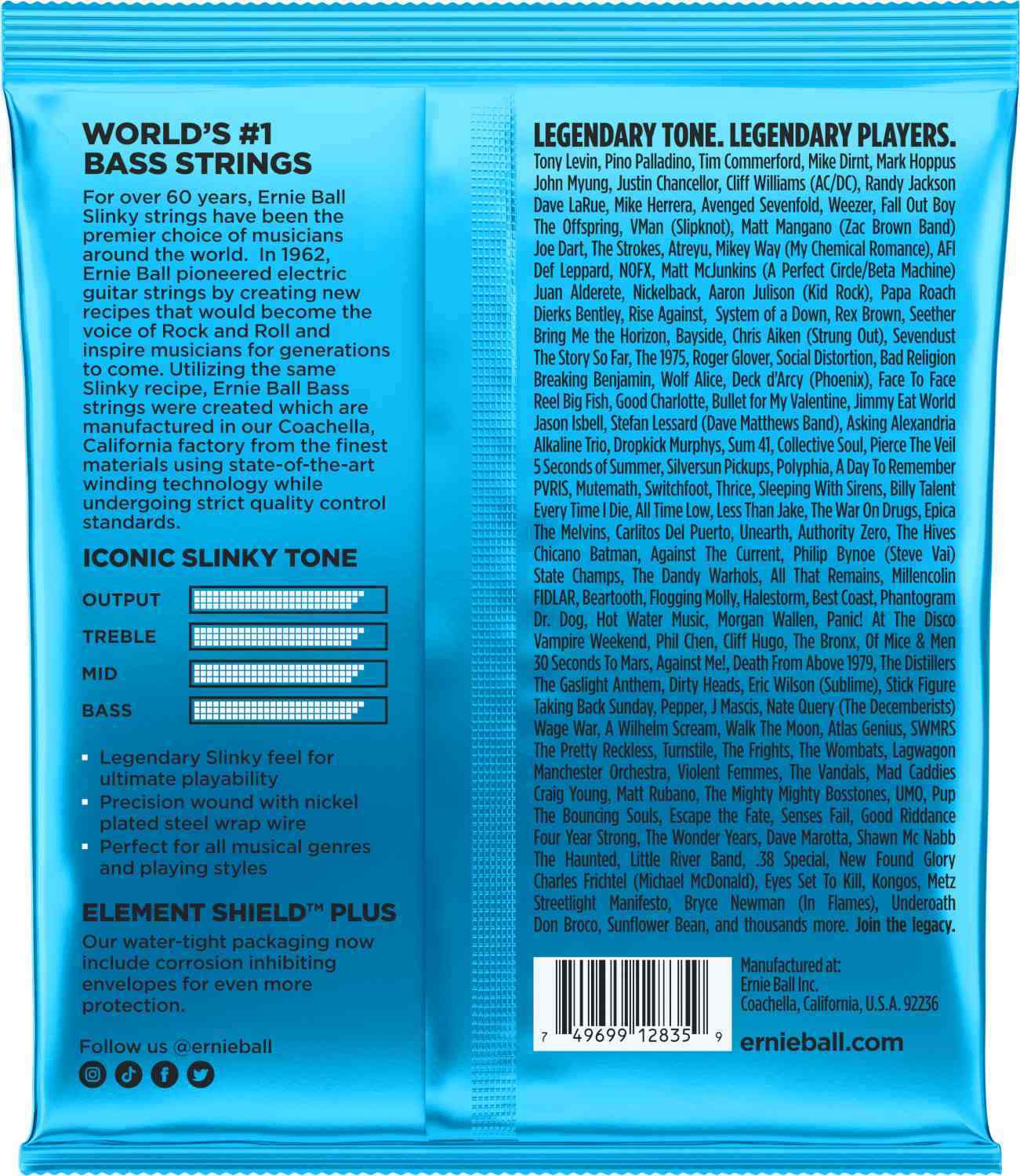 Ernie Ball 2835 40-95 Extra Slinky bass rod