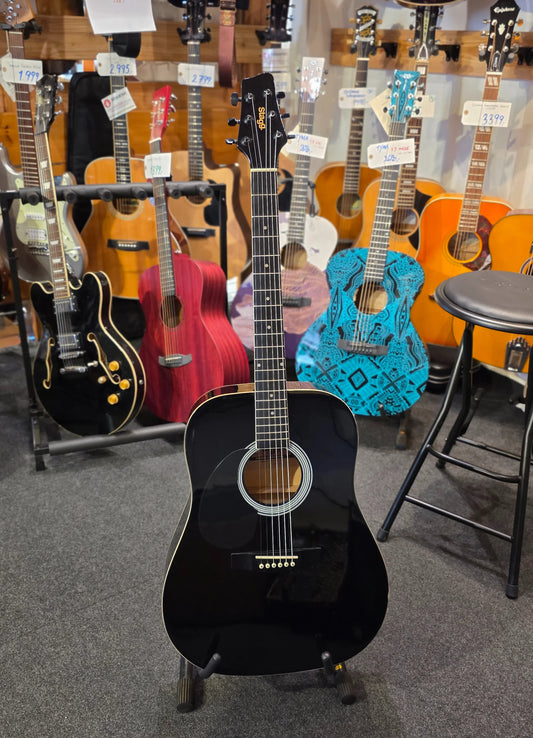 USED: Stagg SW203LH-BK Left Dreadnought acoustic left-handed