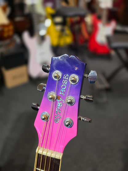 BRUGT: Gypsy Rose GRA1K-PPB 7/8 akustisk western guitar inkl. taske og rem