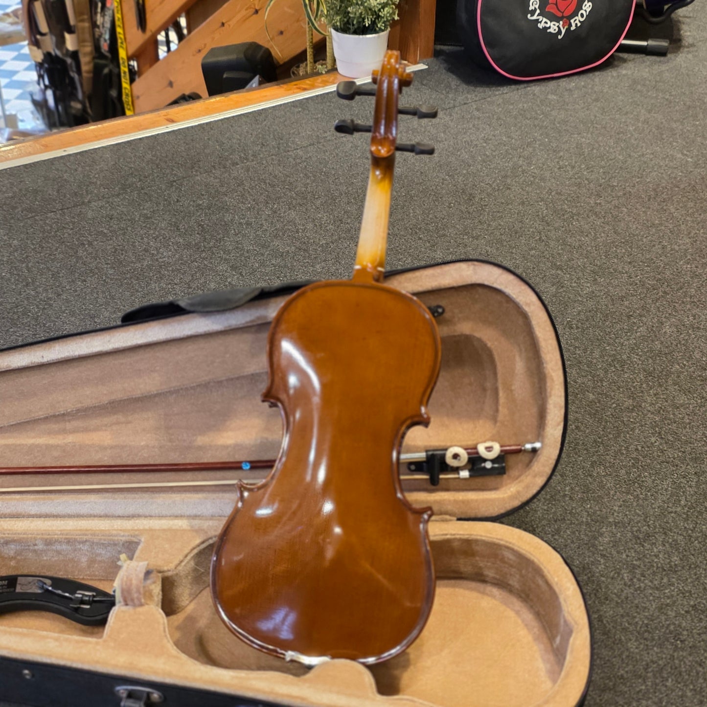 BRUGT: Dimavery 3/4 Violin inkl. kasse og div. tilbehør