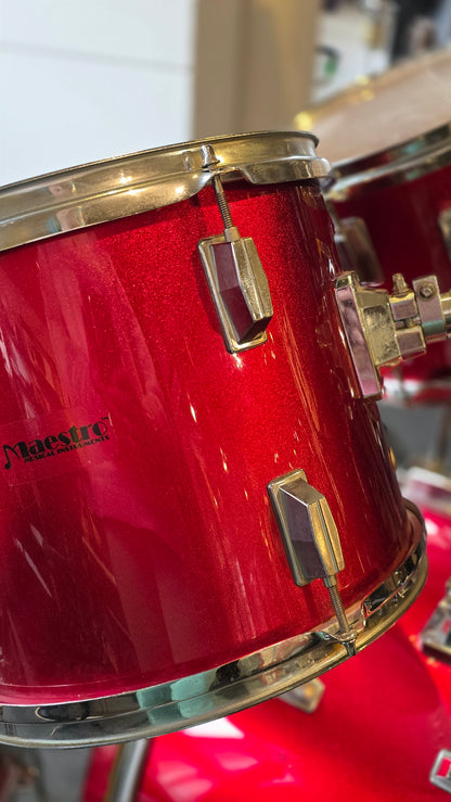 BRUGT: Maestro Musical Instruments trommesæt i metallic rød