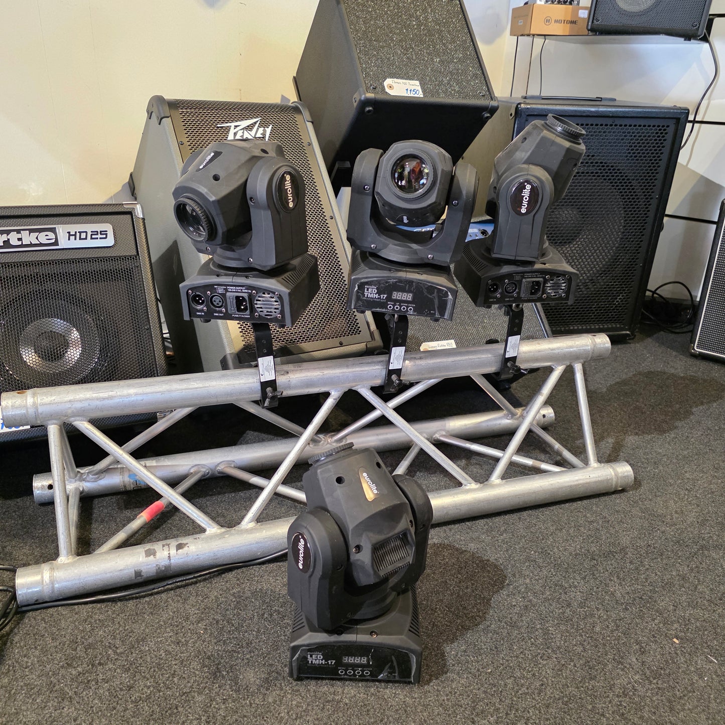 DEMO VARE: 4 styk Eurolite LED-TMH 17 spot movinghead inkl. g-kroge