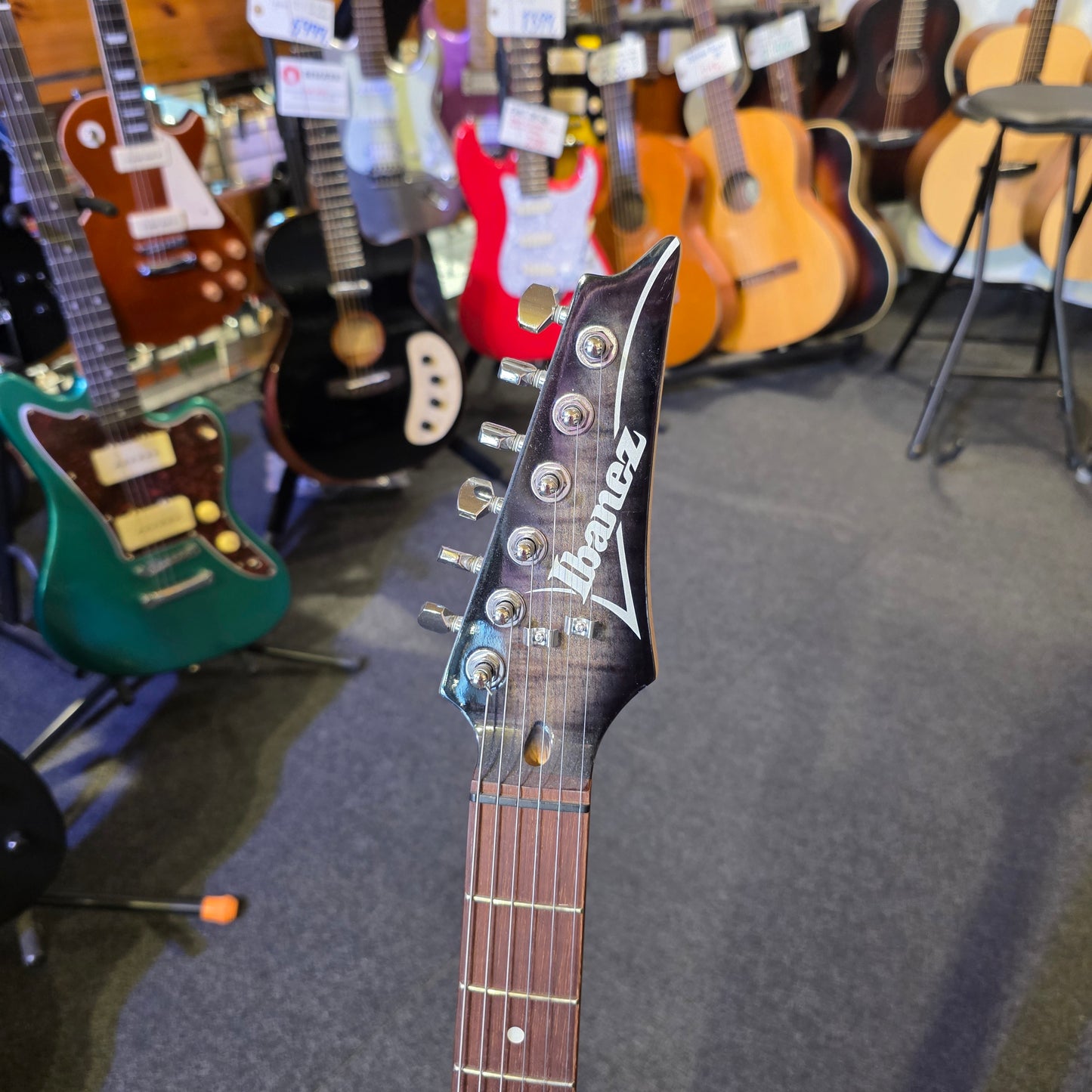 BRUGT: Ibanez SA26FM transparent gray burst, årgang 2020 elguitar