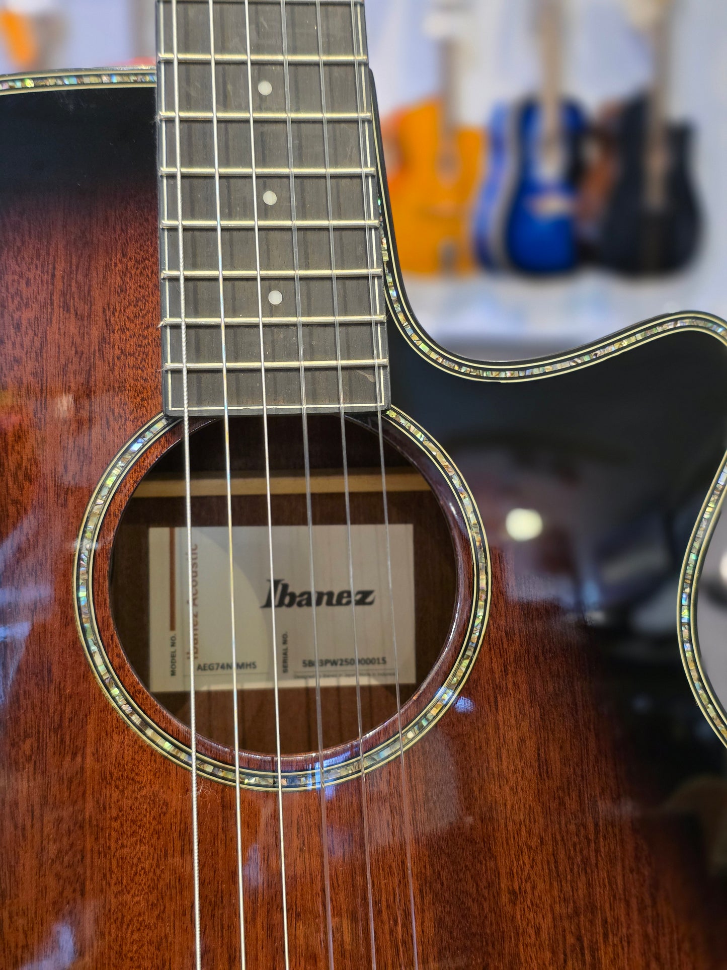 Ibanez AEG74N-MHS Nylonstrenget guitar med mikrofon