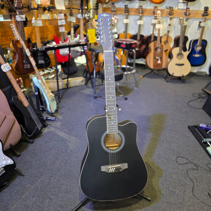 BRUGT: Gear4Music DN-112 BK 12 strenget guitar