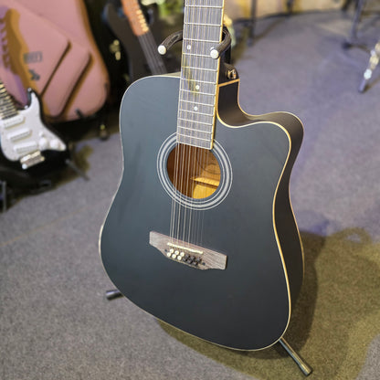 BRUGT: Gear4Music DN-112 BK 12 strenget guitar