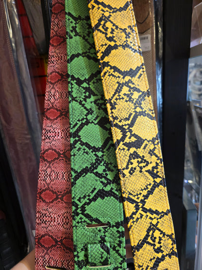Gaucho Cobra Series guitar strap (gul, rød eller grøn)