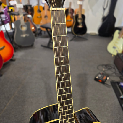 BRUGT: Santana LA-100 EQCW V2 BK western guitar