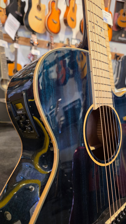 Tanglewood TW4BLA Super Folk with Tanglewood Premium Plus EQ System, All Mahogany - Aqua Blonde Gloss western guitar