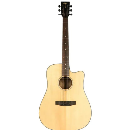 Tyma D-3CE RS Western Guitar inkl. taske & rem (vælg farve)