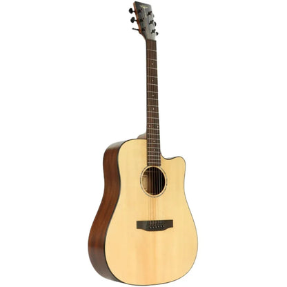 Tyma D-3CE RS Western Guitar inkl. taske & rem (vælg farve)