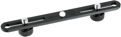 K&M 23550 Skinne til to mikrofoner og fæste til 3/8" mikrofonstativ