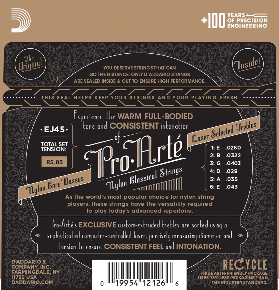 Daddario Pro Arte EJ47 bronze nylon 80/20 