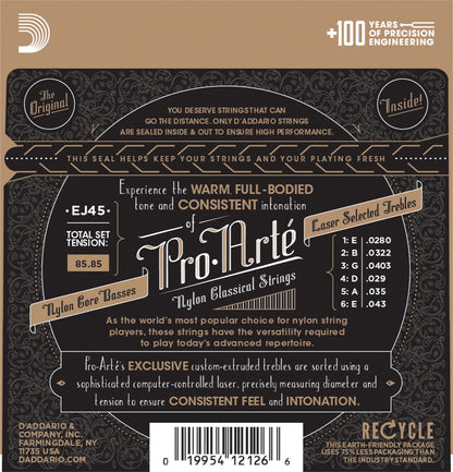 Daddario Pro Arte EJ47 bronze nylon 80/20 