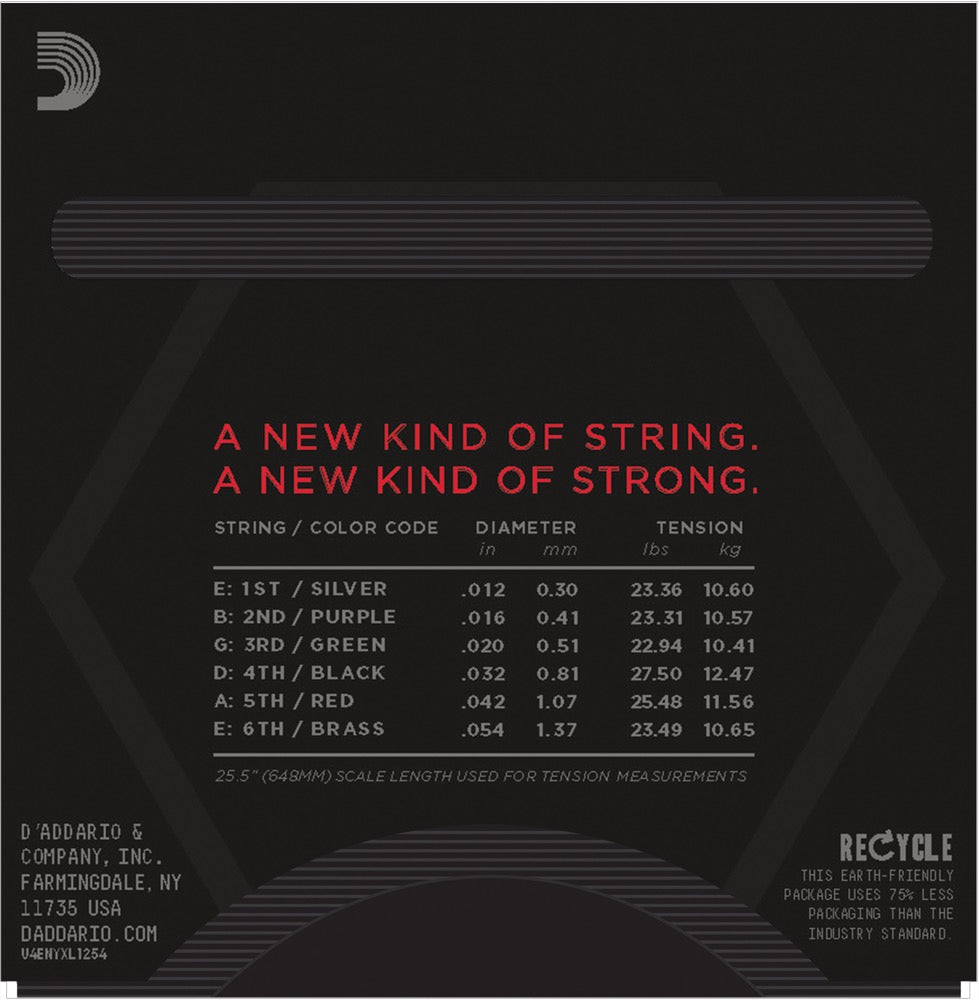 D'Addario Fretted NYXL1254 012-054