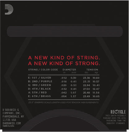 D'Addario Fretted NYXL1254 012-054