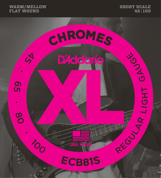 D'Addario Fretted ECB81S Light 045 - 100 (Short Scale)