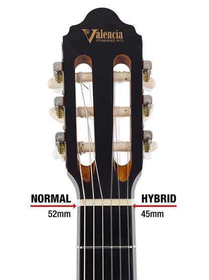 Valencia VC203H Series 200 klassisk guitar med hybrid neck 3/4