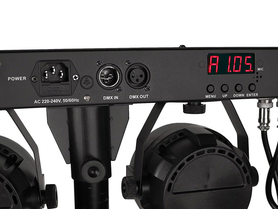 GLX Lighting PAKKE GLS-412, LED Stage 4 COMPACT", LED lys  bar. 4x12 LEDs 48W - inklusive stativ!