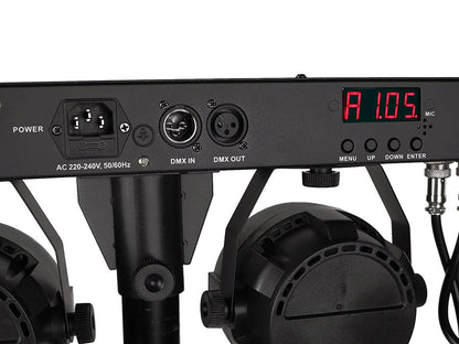 GLX Lighting PAKKE GLS-412, LED Stage 4 COMPACT", LED lys  bar. 4x12 LEDs 48W - inklusive stativ!
