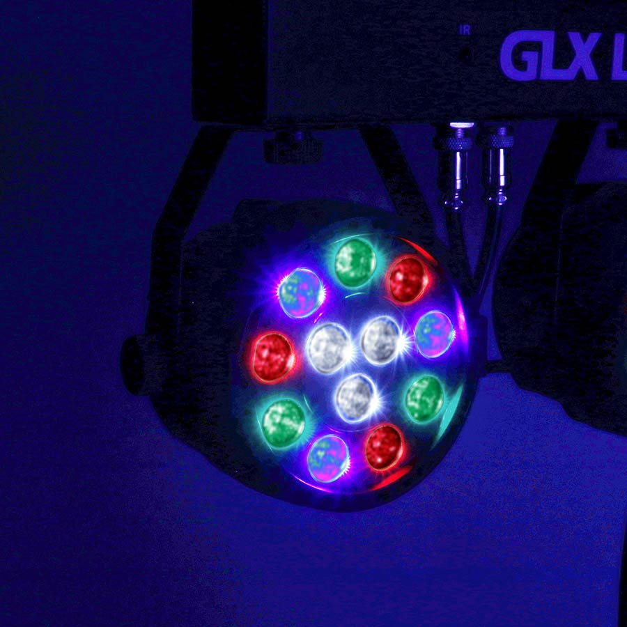 GLX Lighting PAKKE GLS-412, LED Stage 4 COMPACT", LED lys  bar. 4x12 LEDs 48W - inklusive stativ!