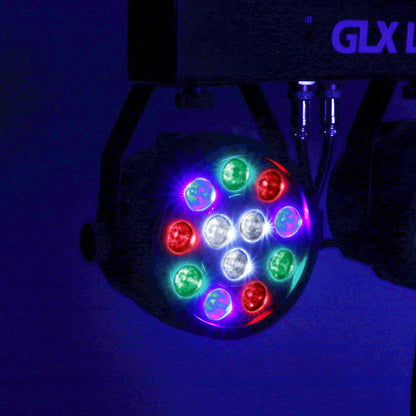 GLX Lighting PAKKE GLS-412, LED Stage 4 COMPACT", LED lys  bar. 4x12 LEDs 48W - inklusive stativ!