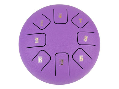 Hayman Steel Tongue Drum 6'' HTD0608/PU, Tekstureret lilla