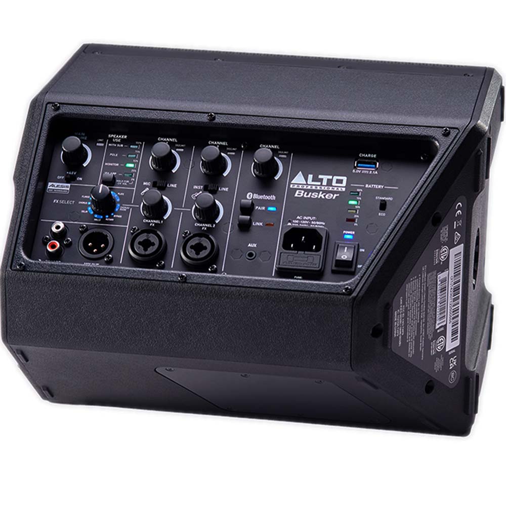ALTO BUSKER 200W portable, battery-powered 2-way, 3-channel PA system