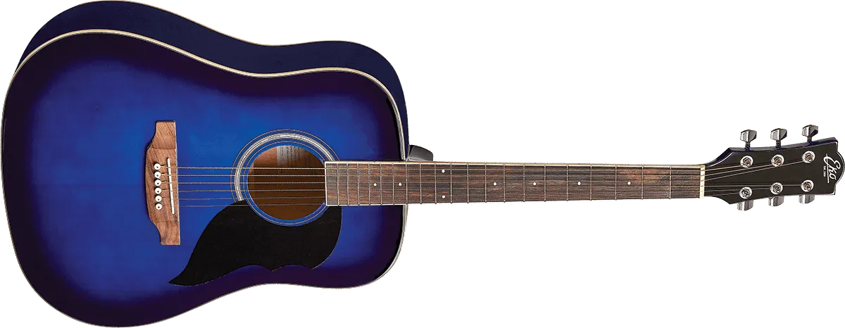 EKO RANGER6-BLU Dreadnought akustsisk guitar, Blue Sunburst