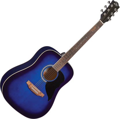 EKO RANGER6-BLU Dreadnought akustsisk guitar, Blue Sunburst