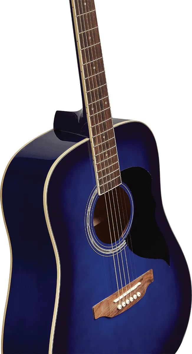 EKO RANGER6-BLU Dreadnought akustsisk guitar, Blue Sunburst