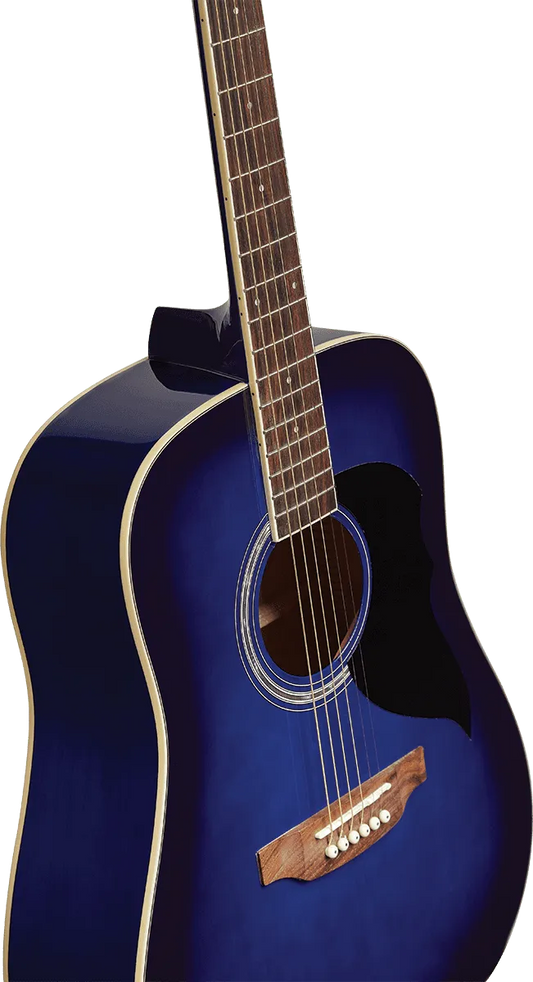 EKO RANGER6-BLU Dreadnought akustsisk guitar, Blue Sunburst