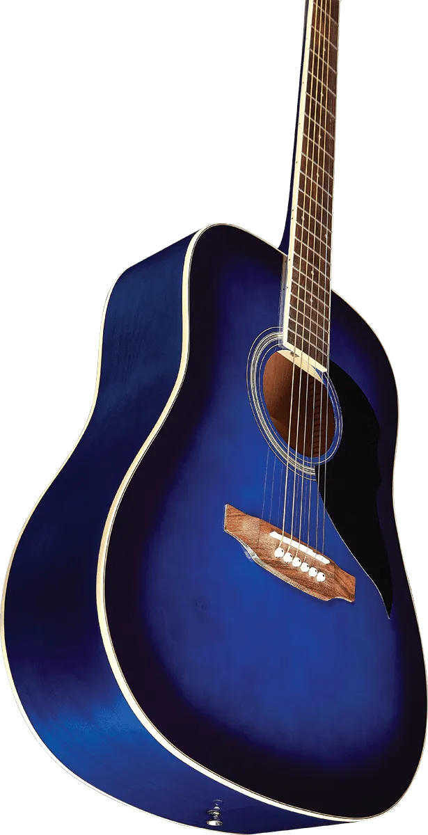 EKO RANGER6-BLU Dreadnought akustsisk guitar, Blue Sunburst