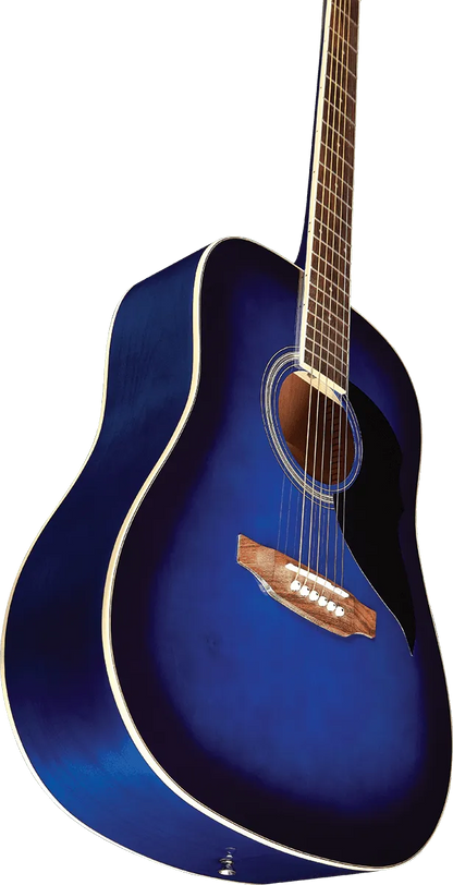 EKO RANGER6-BLU Dreadnought akustsisk guitar, Blue Sunburst