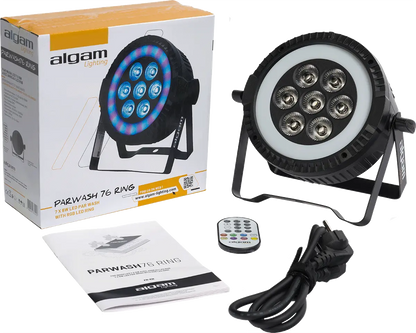 Algam Lightning PARWASH 76 RING 7 x 6W LED PAR Wash with RGB LED Ring