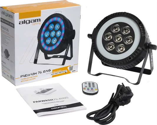 Algam Lightning PARWASH 76 RING 7 x 6W LED PAR Wash with RGB LED Ring